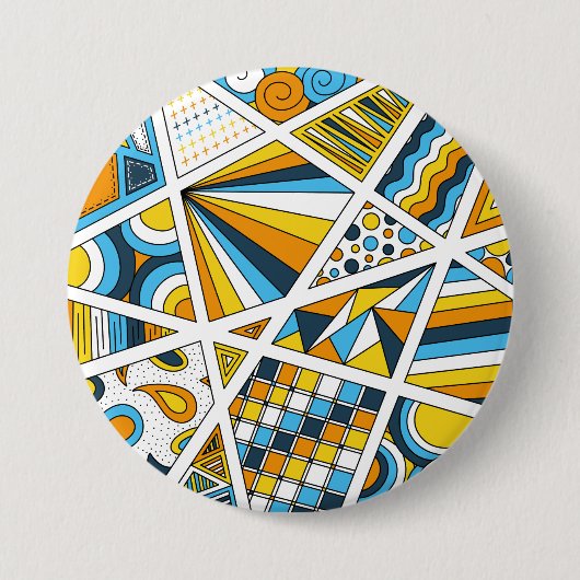 AroAce Pride Zen Doodle Sunset Vlag Modern Abstrac Ronde Button 7,6 Cm (Voorkant)