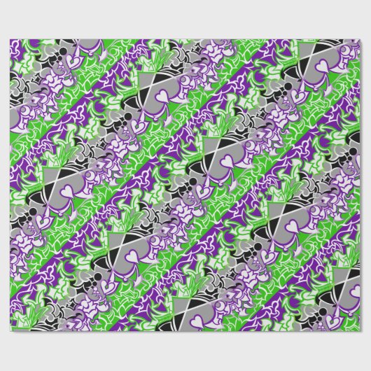 Aroace Radioactive Pride Flag Squiggles Cadeaupapier (Vlak)