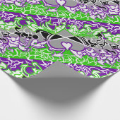 Aroace Radioactive Pride Flag Squiggles Cadeaupapier (Hoek)