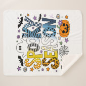 AroAce Spooky Seizoen Halloween Sherpa Deken (Voorkant (horizontaal))