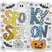 AroAce Spooky Seizoen Halloween Sticker (Voorkant)