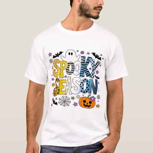 AroAce Spooky Seizoen Halloween T-shirt (Voorkant)