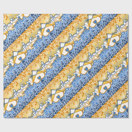 Aroace Sun en Zee Pride Flag Squiggles Cadeaupapier (Vlak)