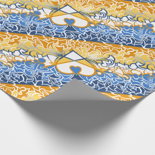 Aroace Sun en Zee Pride Flag Squiggles Cadeaupapier (Hoek)