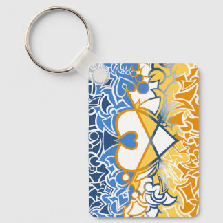 Aroace Sun en Zee Pride Flag Squiggles Sleutelhanger