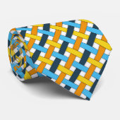 AroAce Sunset Pride Geweven Naadloos Patroon Stropdas (Opgerold)