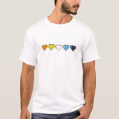 Aroace vlag Pixel hart T-shirt (Voorkant)