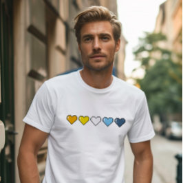 Aroace vlag Pixel hart T-shirt