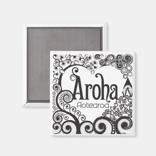 Aroha Aotearoa magneet (Voorkant / Achterkant)