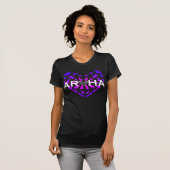 Aroha T-shirt of hoodie - Blurple on Black (Voorkant volledig)