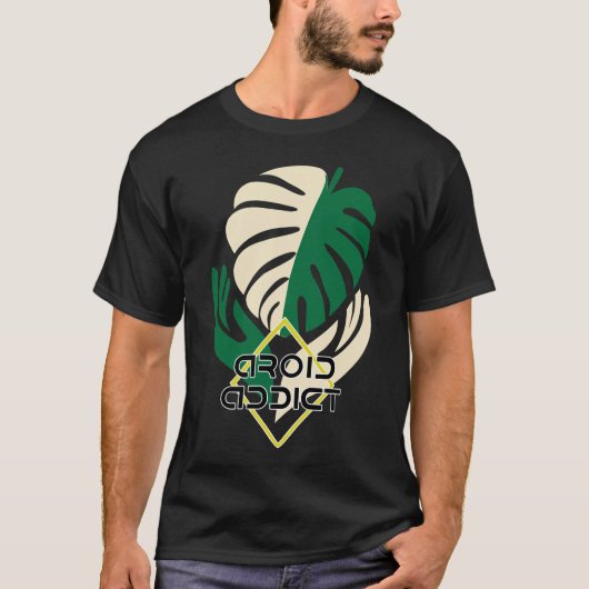 Aroid Addict Tshirt Monstera Planten (Voorkant)