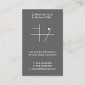 Aroma/Massage/Therapie/Chiropractie Visitekaartje (Achterkant)