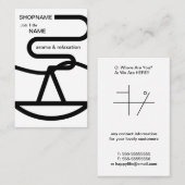 Aroma/Massage/Therapie/Chiropractie Visitekaartje (Voorkant / Achterkant)