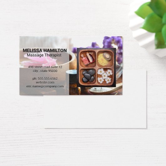 Aroma Therapie | Spa Oliën Badzouten Visitekaartje (Bureau)