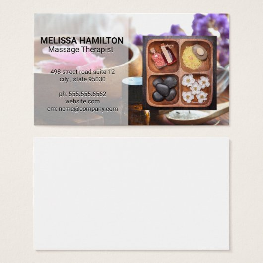 Aroma Therapie | Spa Oliën Badzouten Visitekaartje (Voorkant /achterkant)