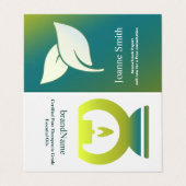 Aroma Therapy Leaves met Green and Blue Gradient Visitekaartje (Buitenkant ongevouwen)