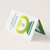 Aroma Therapy Leaves met Green and Blue Gradient Visitekaartje (Voorkant)