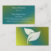 Aroma Therapy Leaves met Green and Blue Gradient Visitekaartje (Voorkant / Achterkant)