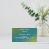 Aroma Therapy Leaves met Green and Blue Gradient Visitekaartje (Staand voorkant)