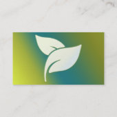 Aroma Therapy Leaves met Green and Blue Gradient Visitekaartje (Achterkant)