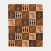 Aroma van koffie. Patchwork. Fleece Deken (Voorkant)