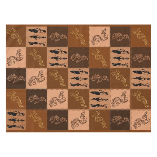 Aroma van koffie. Patchwork. Tafelkleed (Voorkant (Horizontaal))