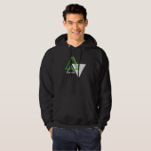 Aromantic Aro Pride Subtle Geometric LGBTQ LGBT Ga Hoodie (Voorkant volledig)