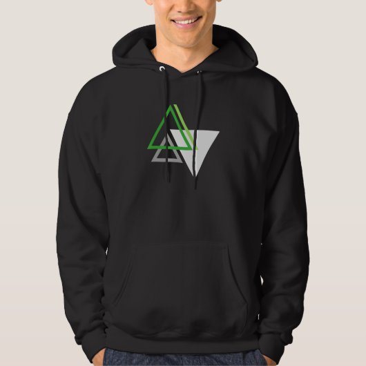 Aromantic Aro Pride Subtle Geometric LGBTQ LGBT Ga Hoodie (Voorkant)