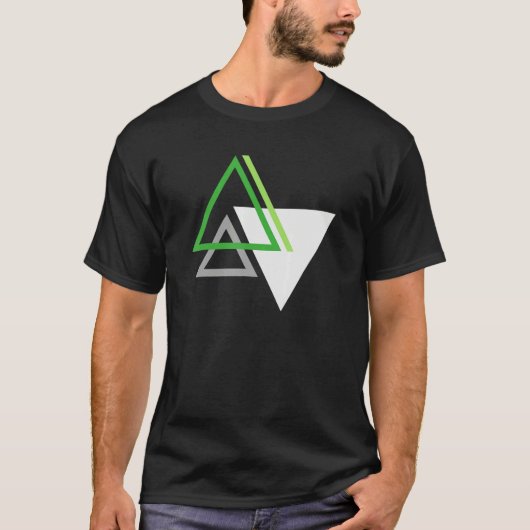 Aromantic Aro Pride Subtle Geometric LGBTQ LGBT Ga T-shirt (Voorkant)