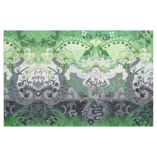 Aromantic Dragon Damask Aro Pride Flag Colors Fabr Stof (Fat Quarter)