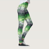 Aromantic Dragon Damask - Aro Pride Flag Colors Leggings (Rechts)