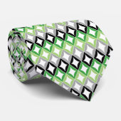 Aromantic Flag Diamonds Pride Stropdas (Opgerold)