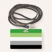 Aromantic Flag Name/Pronoun Badge (Achterkant met draagriem)