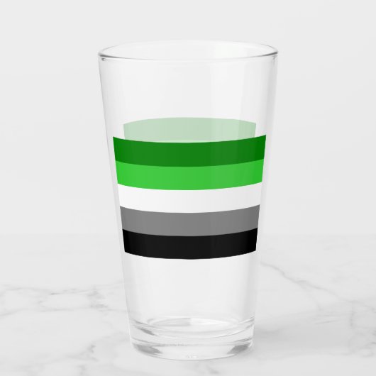 Aromantic Flag Pint Glass Glas (Achterkant)