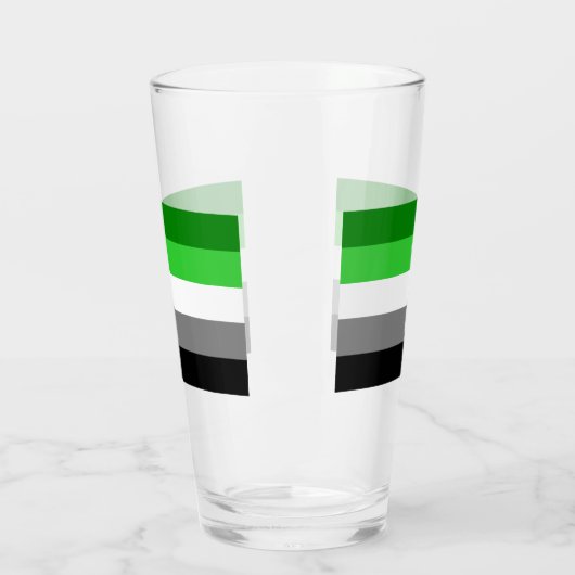 Aromantic Flag Pint Glass Glas (Links)