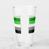 Aromantic Flag Pint Glass Glas (Rechts)