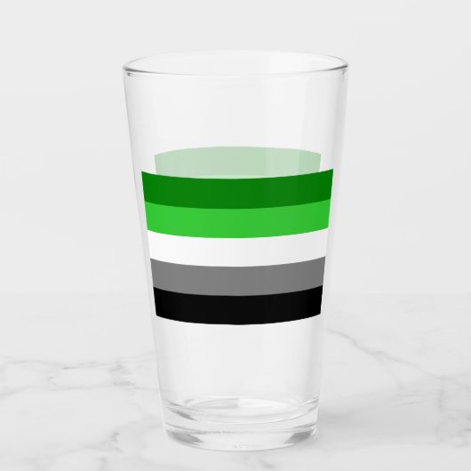 Aromantic Flag Pint Glass Glas (Voorkant)