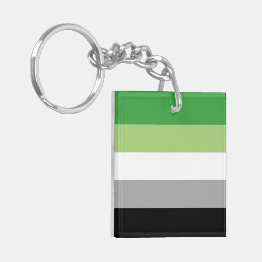 Aromantic Flag Sleutelhanger (Voorkant Links)