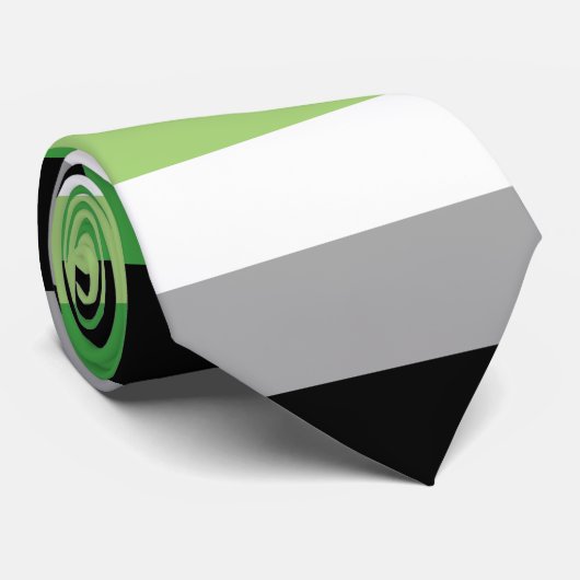 Aromantic Flag Stropdas (Opgerold)