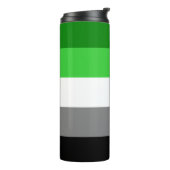 Aromantic Flag Thermal Tumbler Thermosbeker (Gedraaid links)