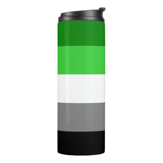 Aromantic Flag Thermal Tumbler Thermosbeker (Gedraaid links)
