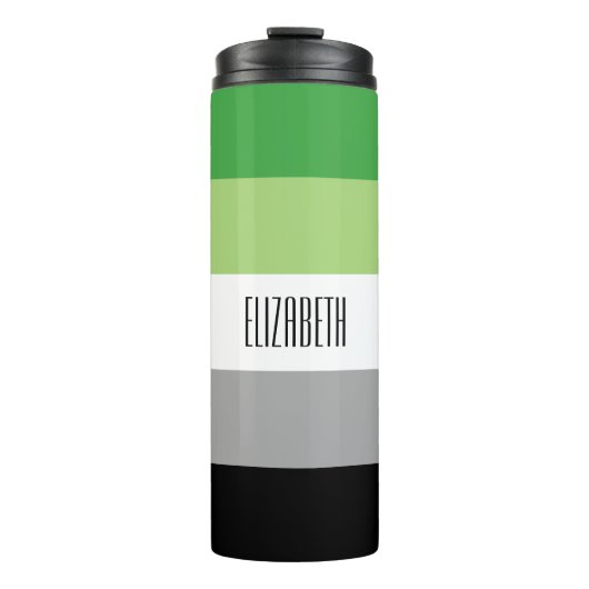 Aromantic Flag Thermal Tumbler Thermosbeker (Voorkant)