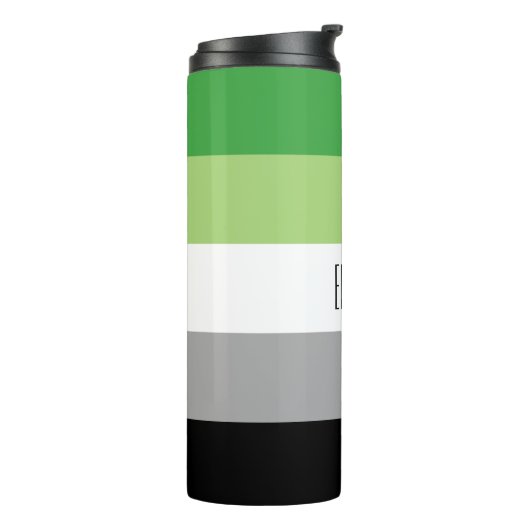 Aromantic Flag Thermal Tumbler Thermosbeker (Gedraaid links)