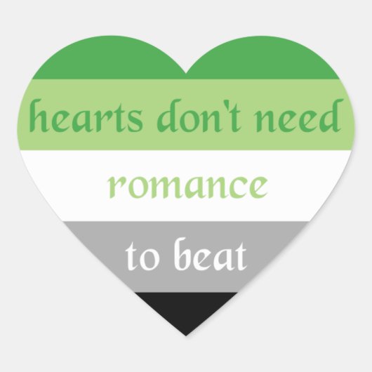 Aromantic Heart Sticker (Voorkant)
