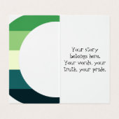  Aromantic Pride Crescent Moons Greeting Card Visitekaartje (Binnenkant ongevouwen)