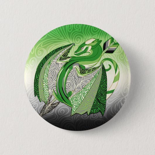 Aromantic Pride Dragon Button (Voorkant)