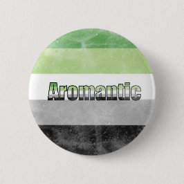 Aromantic pride flag badge ronde button 5,7 cm