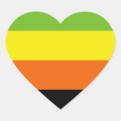 Aromantic Pride Flag Hart Sticker (Voorkant)