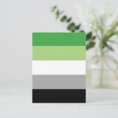 Aromantic Pride Flag Postkarte Briefkaart (Staand voorkant)