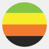 Aromantic Pride Flag Ronde Sticker (Voorkant)